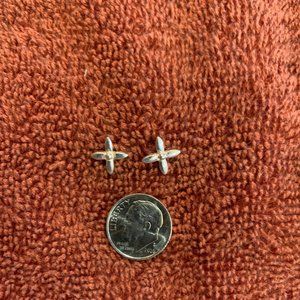 Sterling Silver Cross Post Earrings